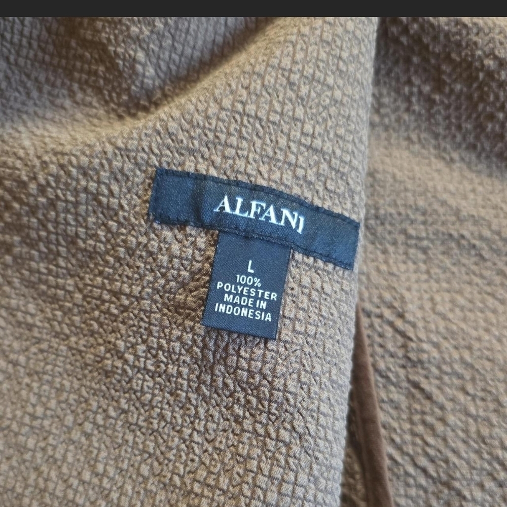 Alfani Brown Textured Jacket/ Blazer - Picture 4 of 4